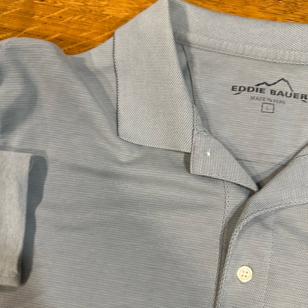 Eddie Bauer Men's Light Gray Polo Shirt
